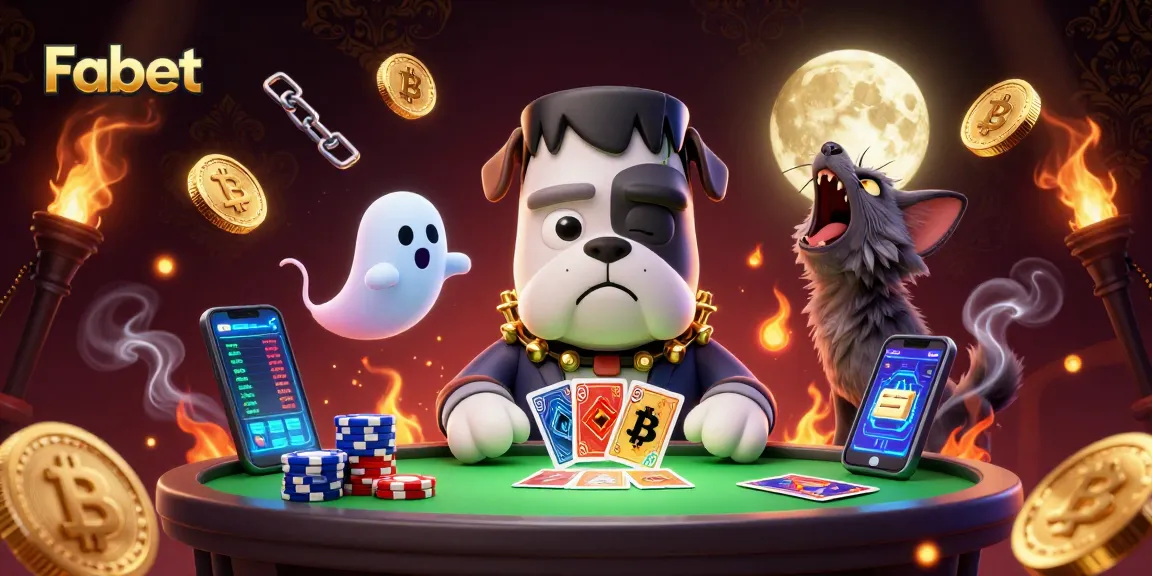 Experience the thrill with Fabet's 3D casino scene featuring animated characters and crypto elements.
