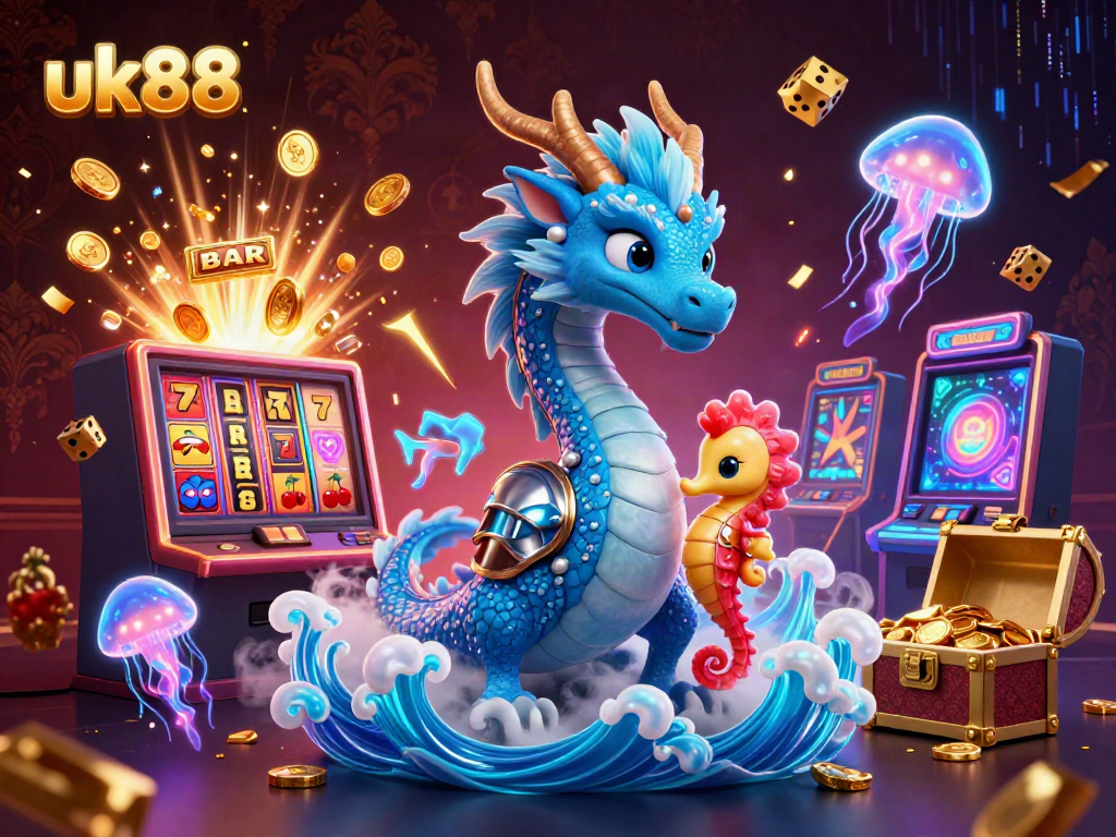 uk88 immerses players in an exciting jackpot fantasy with vibrant characters and casino elements.